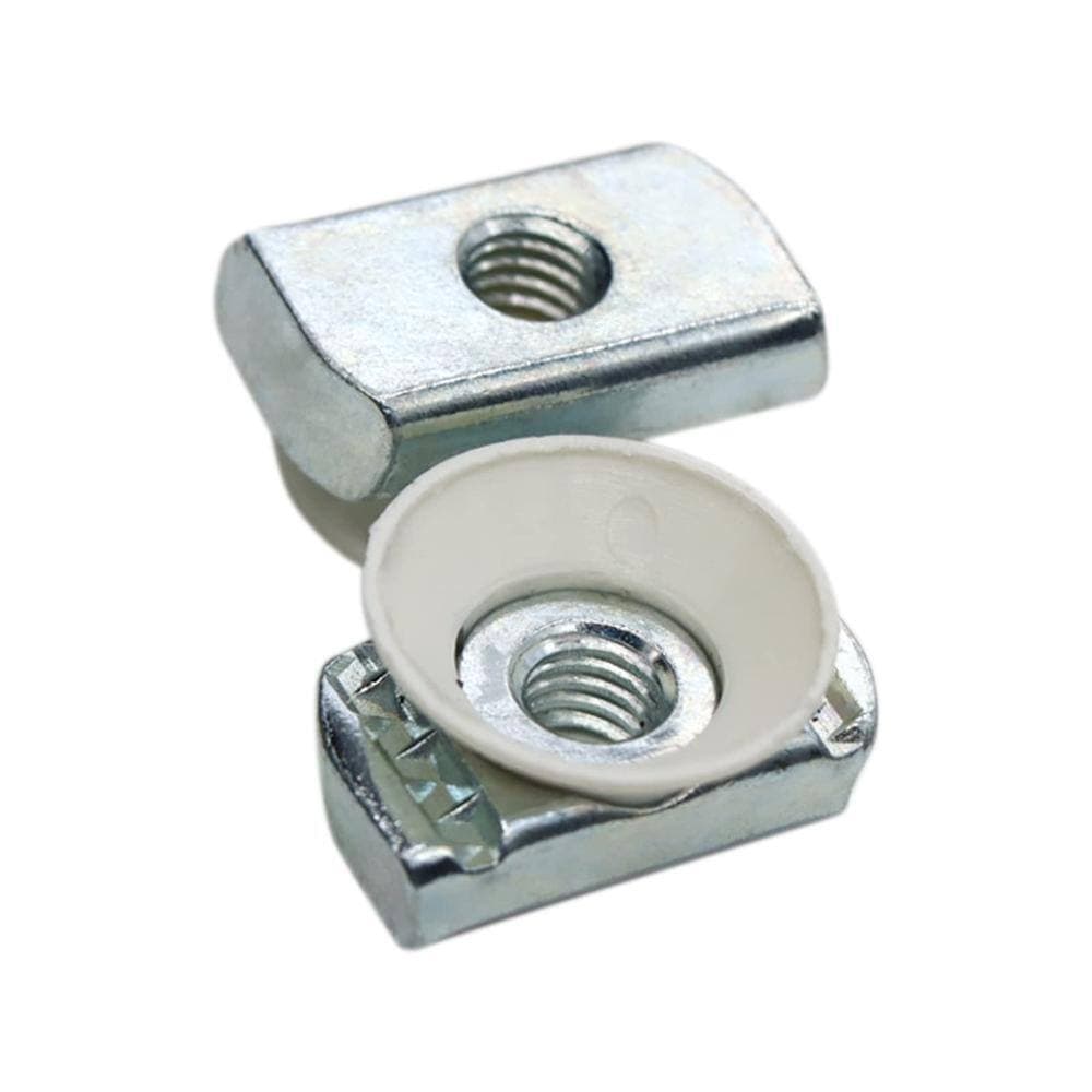 Unbranded 3/8 in-16 Cone Twirl Nuts for Strut Channel, Zinc Electroplated Steel Channel Nuts for Unistrut, 10 Pack (3)