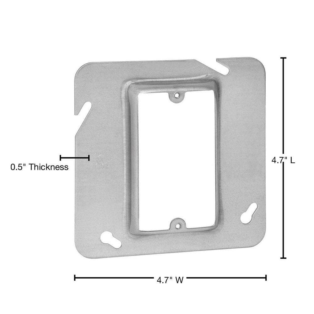 Steel City 1/2 in. Raised 4-11/16 Single Gang Mud Ring (72C13-25RR) (4)