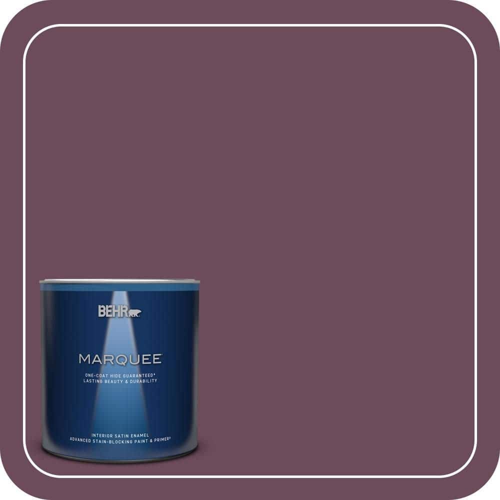 BEHR MARQUEE 1 qt. #PPU1-20 Spiced Plum Satin Enamel Interior Paint & Primer