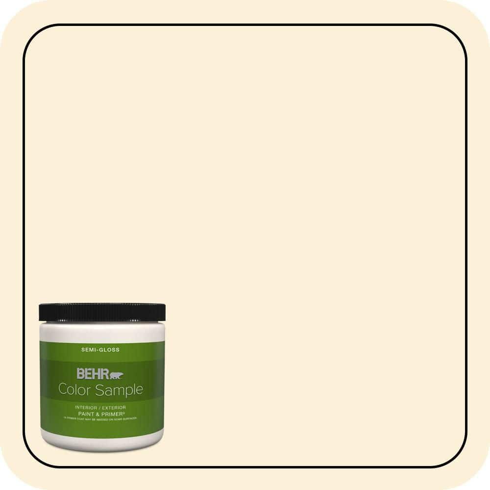 BEHR PREMIUM PLUS #320A-1 Eggnog Interior/Exterior Paint & Primer Color Sample (1)