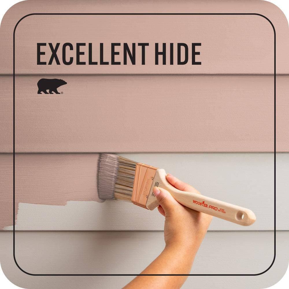 BEHR PREMIUM PLUS 1 gal. #PPU2-08 Pink Ginger Flat Exterior Paint & Primer (4)