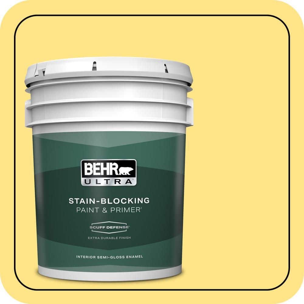 BEHR ULTRA 5 gal. #P300-5 Upbeat Extra Durable Semi-Gloss Enamel Interior Paint & Primer