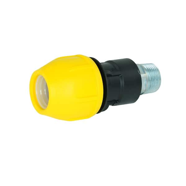 HOME-FLEX 1 in. Polypropylene Underground Yellow Poly Gas Pipe Conversion Fitting (2)
