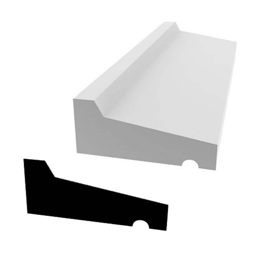 Ekena Millwork 2 in. x 5/8 in. x 96 in. Drip Cap Moulding, PVC (1)