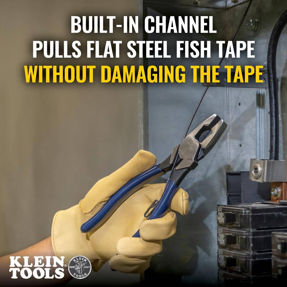 Klein Tools 9 in. High Leverage Side Cutting Pliers with Tape Pulling (3)