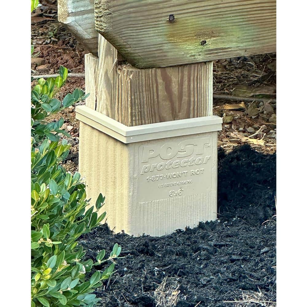 Post Protector 4 in. x 4 in. PVC Finish and Sealing Cap (2)