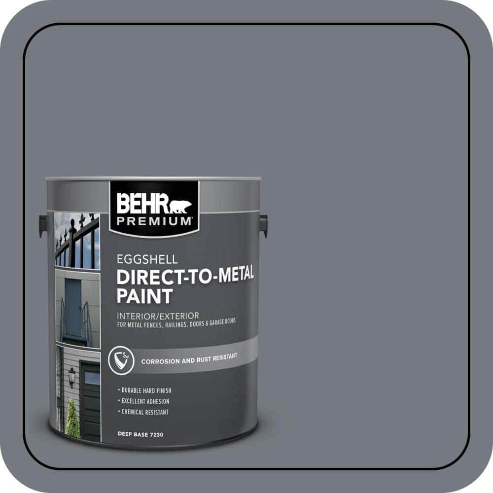 BEHR PREMIUM 1 gal. #N510-5 Liquid Mercury Color Eggshell Direct to Metal Interior/Exterior Paint