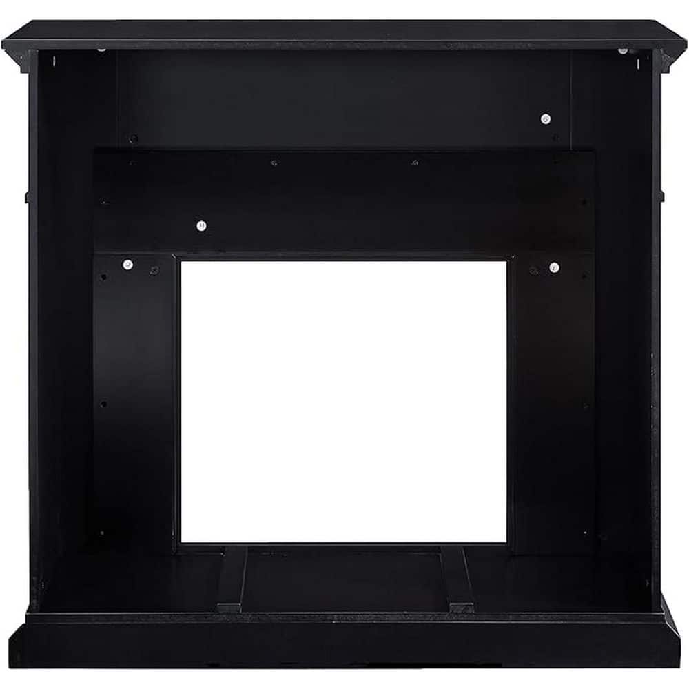 HOME IMPORTS EMPORIUM 45 in. Freestanding Wooden Smart Electric Fireplace TV Stand in Black crafted for a year-round comfort zone,