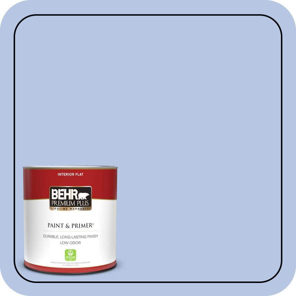 BEHR PREMIUM PLUS 1 qt. #590A-3 Beautiful Dream Flat Low Odor Interior Paint & Primer