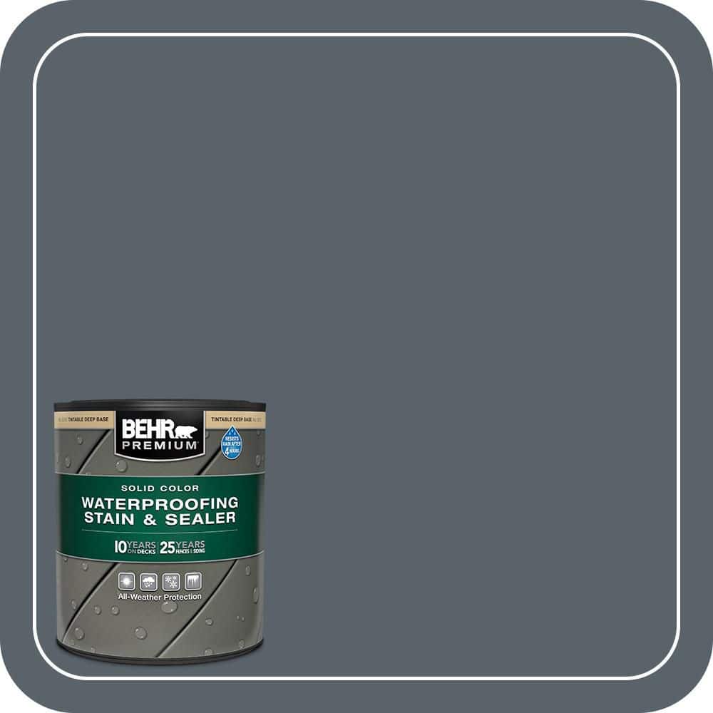 BEHR PREMIUM 1 qt. #N490-6 Calligraphy Solid Color Waterproofing Exterior Wood Stain and Sealer (1)