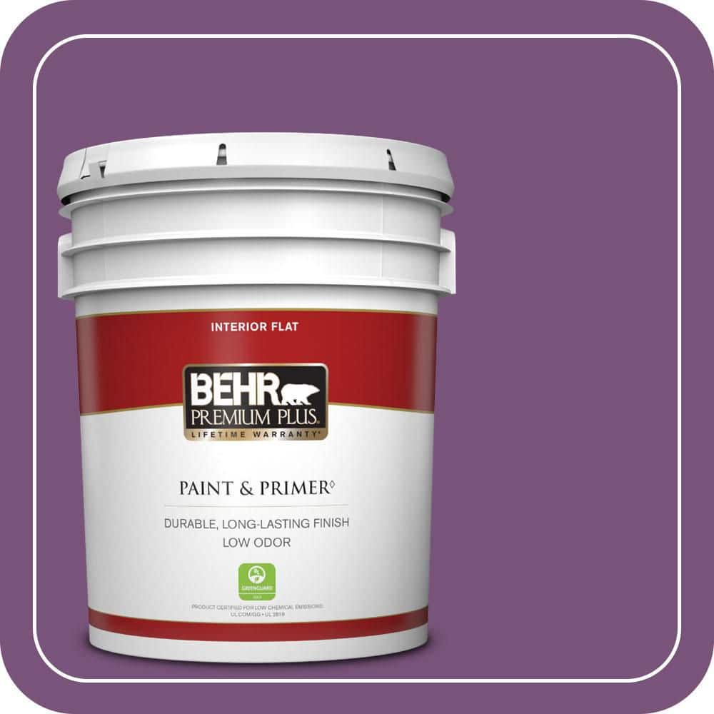 BEHR PREMIUM PLUS 5 gal. #MQ4-62 Birthstone Flat Low Odor Interior Paint & Primer