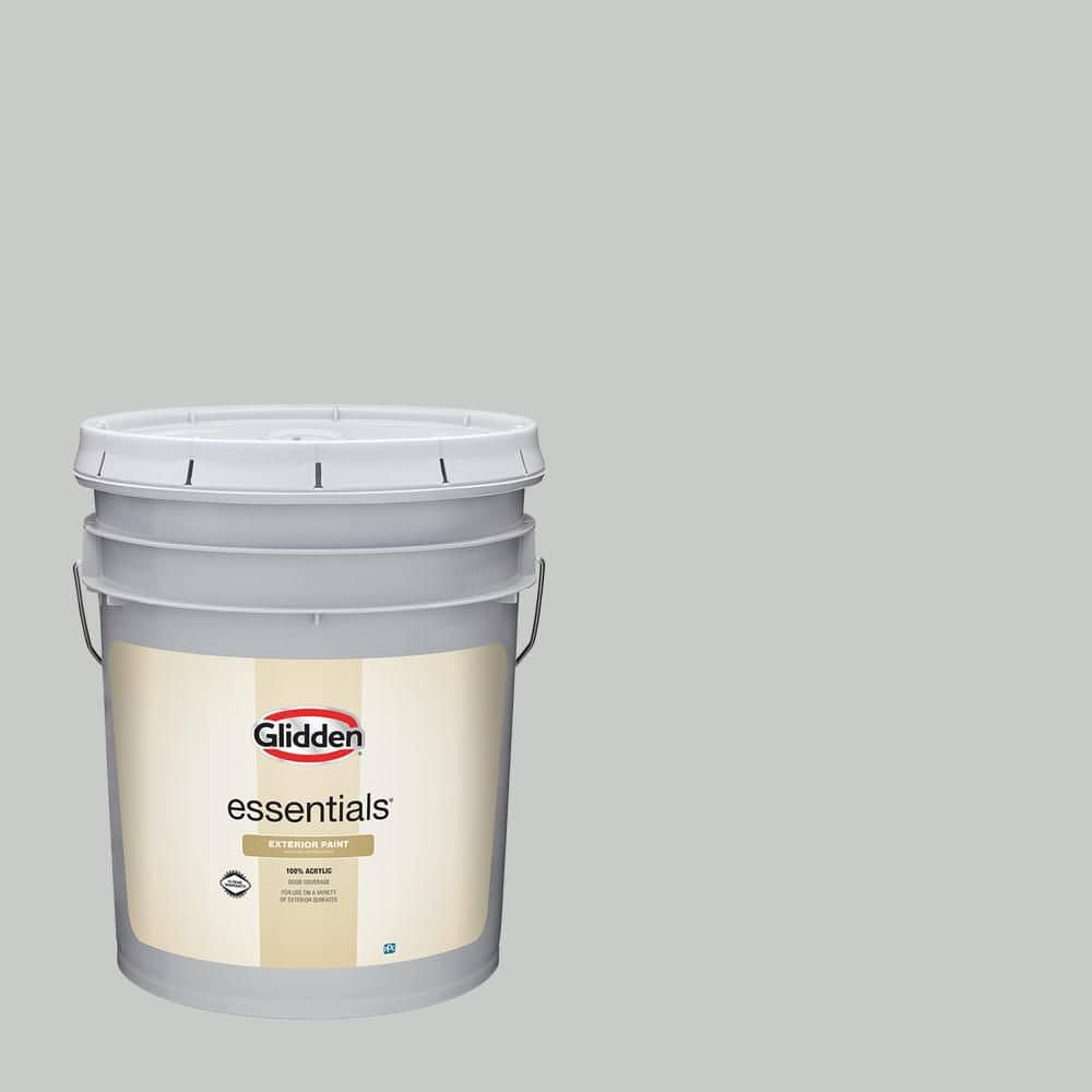 Glidden Essentials 5 gal. PPG0994-2 Pittsburgh Gray Flat Exterior Paint