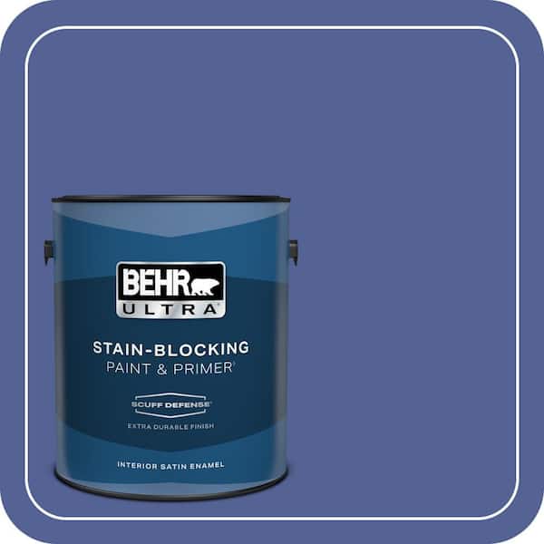 BEHR ULTRA 1 gal. #610B-7 Breathtaking Extra Durable Satin Enamel Interior Paint & Primer (2)