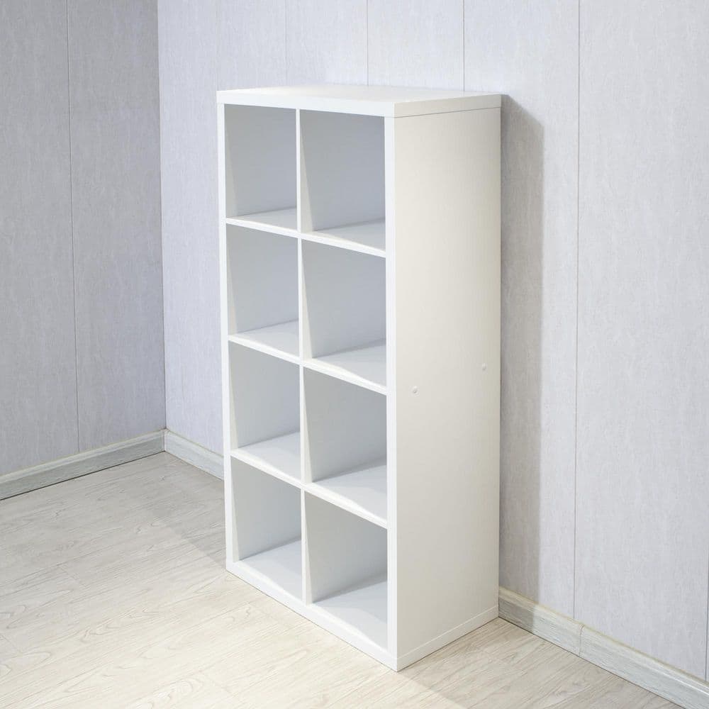 Tahanbath 15.35 in. W x 29.92 in. D x 57.52 in. H White MDF Freestanding Linen Cabinet with 4-Shleves for Home, Office in White (2)