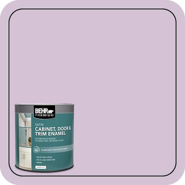 BEHR PREMIUM 1 qt. #M100-2 Seedless Grape Satin Enamel Interior/Exterior Cabinet, Door & Trim Paint (2)