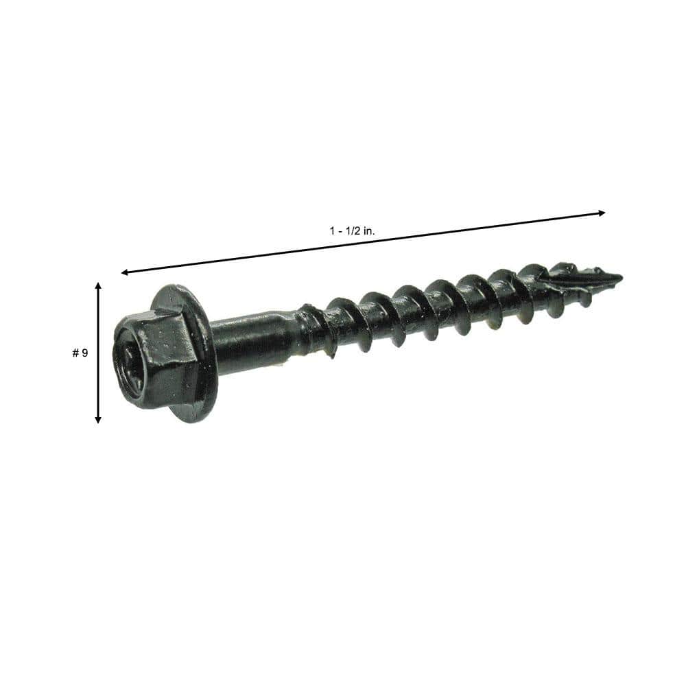 Grip-Rite #9 in. x 1-1/2 in. Dual Drive Washer Head Structural Screws 1 Each (3)