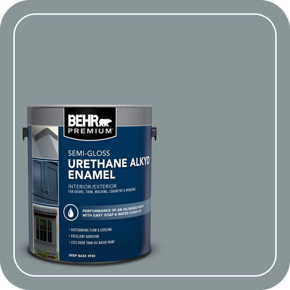 BEHR PREMIUM 1 gal. #PPU12-15 Atmospheric Urethane Alkyd Semi-Gloss Enamel Interior/Exterior Paint (1)