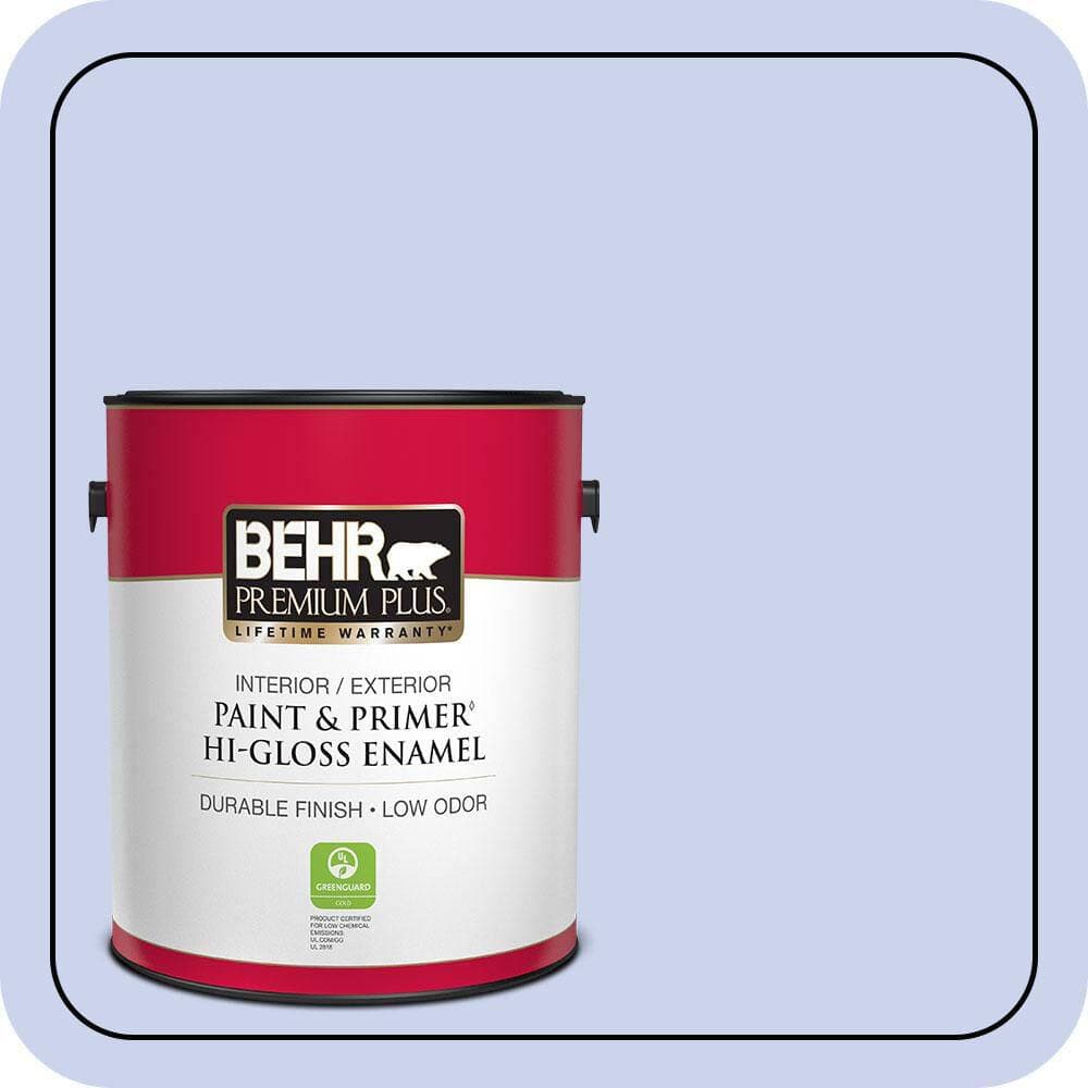BEHR PREMIUM PLUS 1 gal. #P540-2 Garden Fairy Hi-Gloss Enamel Interior/Exterior Paint & Primer (1)