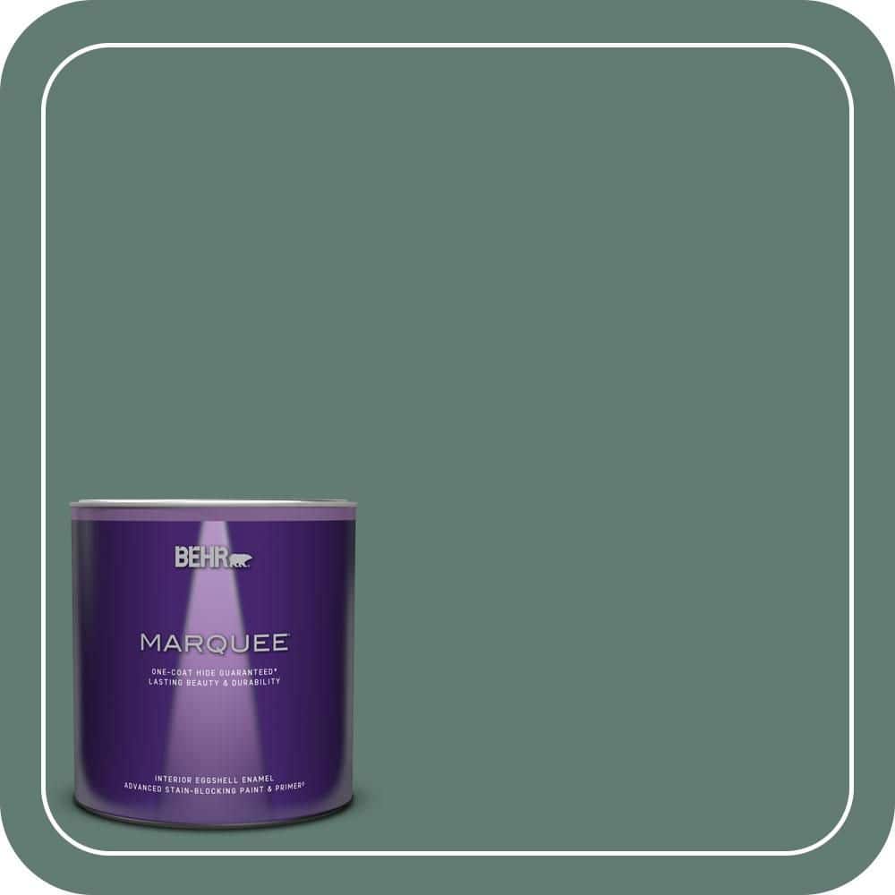 BEHR MARQUEE 1 qt. #S430-6 Forest Edge One-Coat Hide Eggshell Enamel Interior Paint & Primer