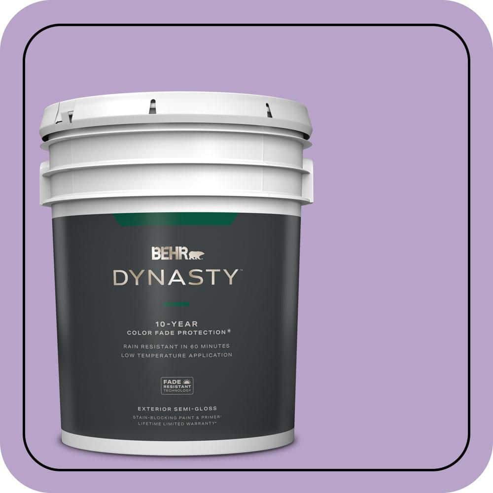 BEHR DYNASTY 5 gal. #650B-4 Violet Fields Semi-Gloss Enamel Exterior Stain-Blocking Paint & Primer