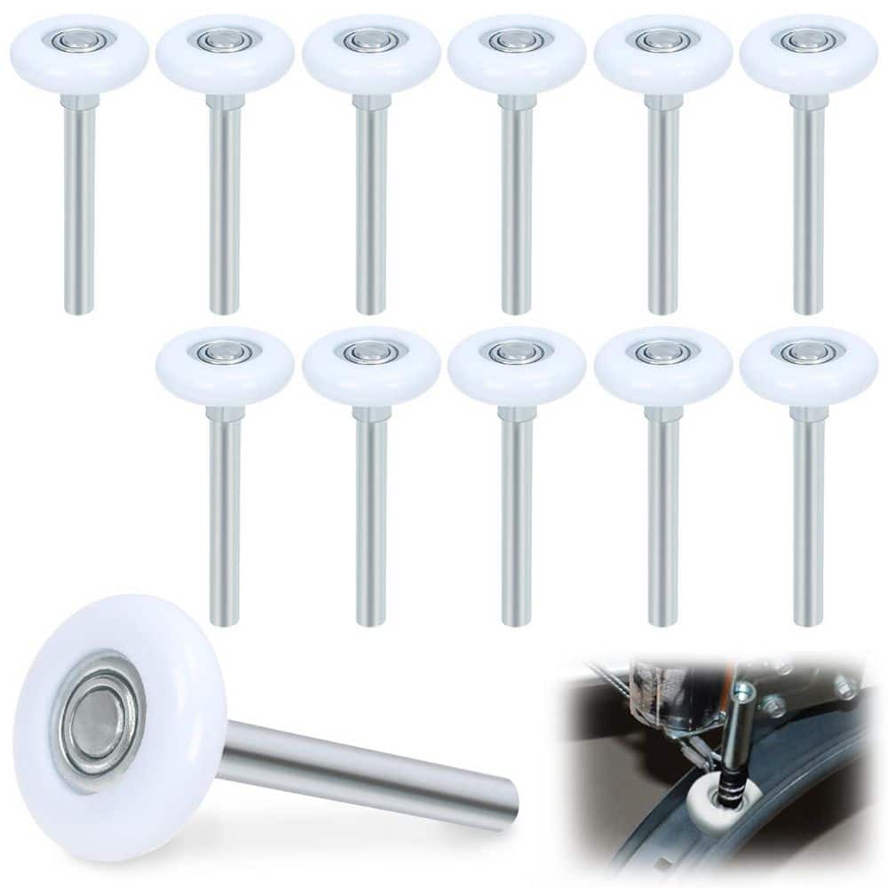 Unbranded 1.8 in. Flat Round Ultra Quiet Reinforced Nylon Garage Door Roller Dual Cage Ball Bearing Sealed 10-Pack (3)