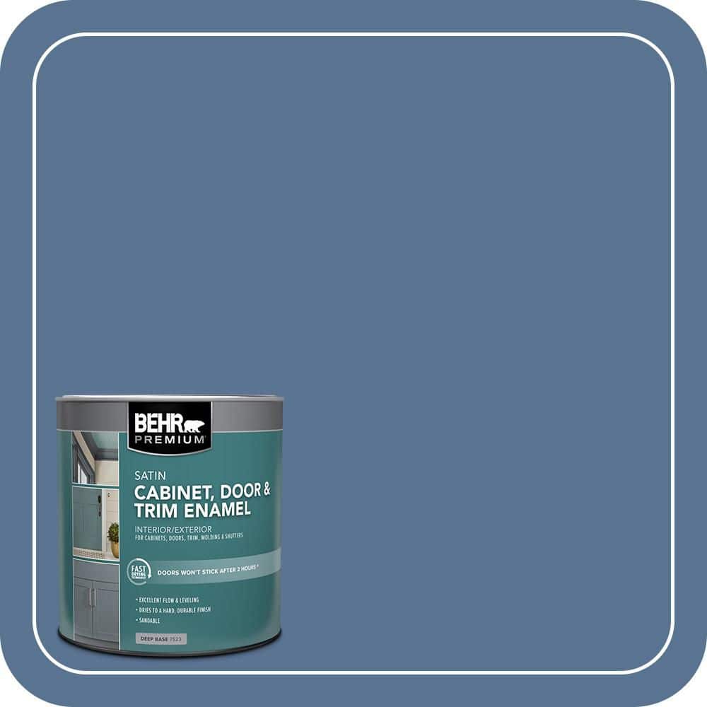 BEHR PREMIUM 1 qt. #PPU14-18 Laguna Blue Satin Enamel Interior/Exterior Cabinet, Door & Trim Paint
