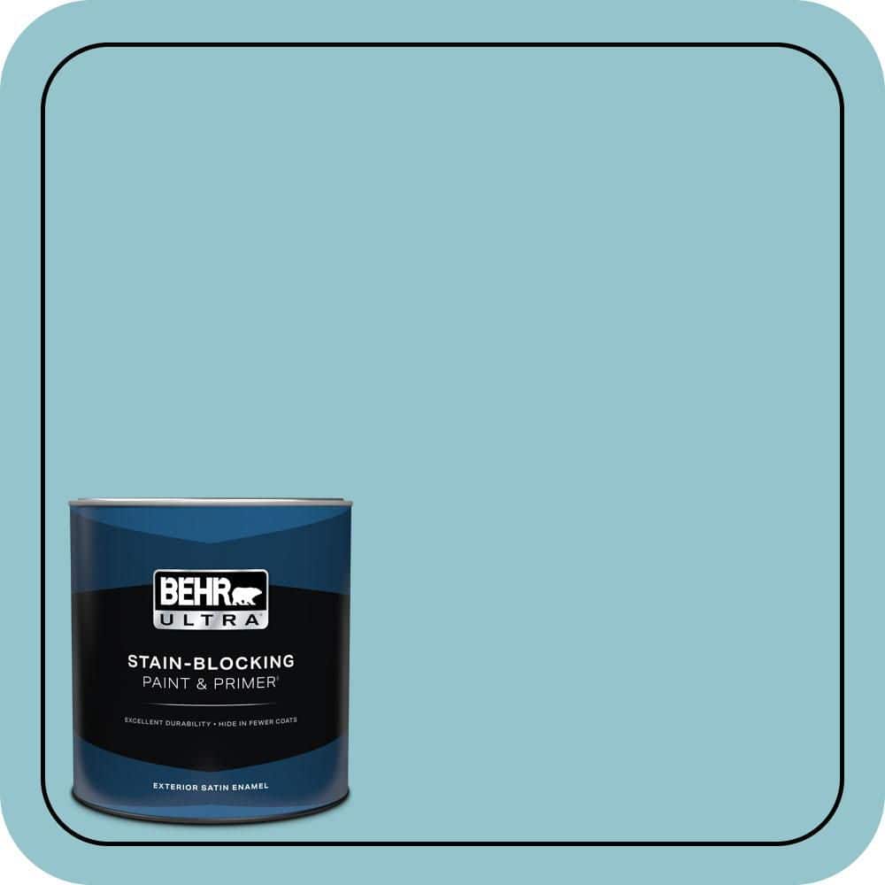 BEHR ULTRA 1 qt. #520E-3 Velvet Morning Satin Enamel Exterior Paint & Primer