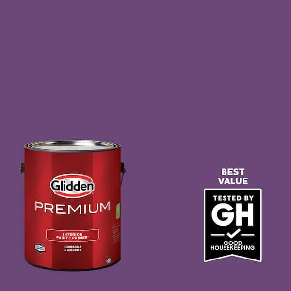 Glidden Premium 1 gal. PPG1176-7 Perfectly Purple Eggshell Interior Latex Paint (2)
