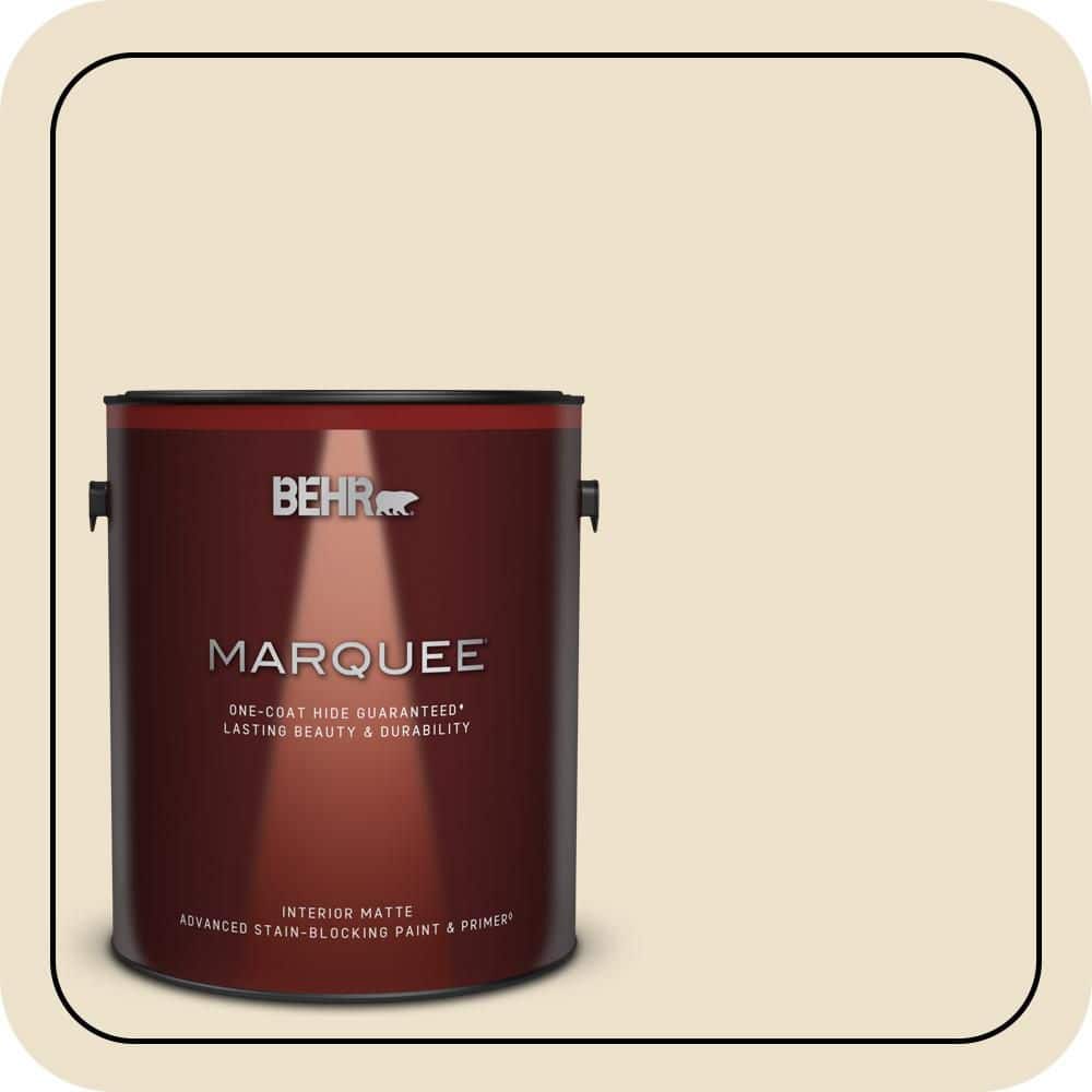 BEHR MARQUEE 1 gal. #PPU7-15 Ivory Lace Matte Interior Paint & Primer