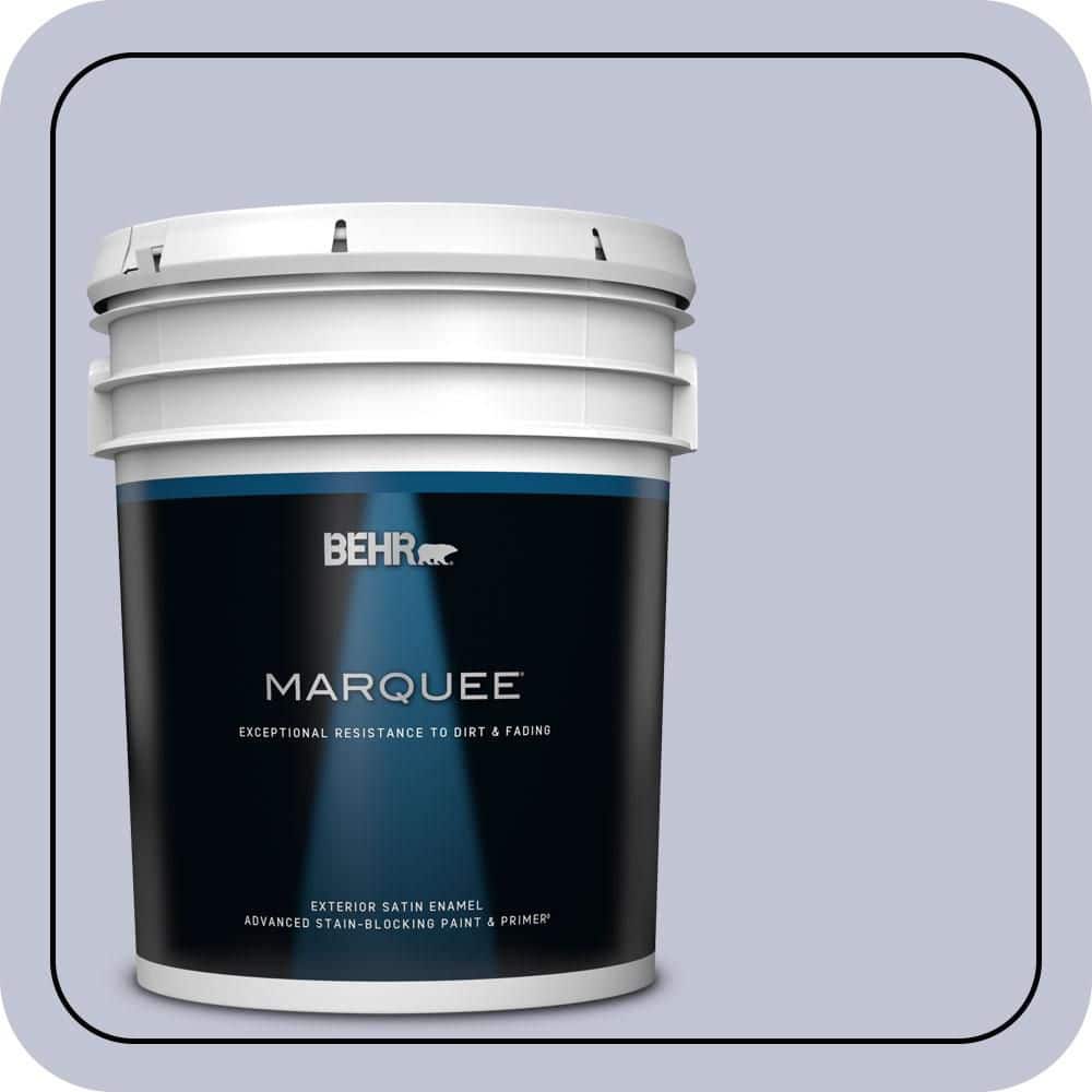 BEHR MARQUEE 5 gal. #630E-3 Grape Lavender Satin Enamel Exterior Paint & Primer