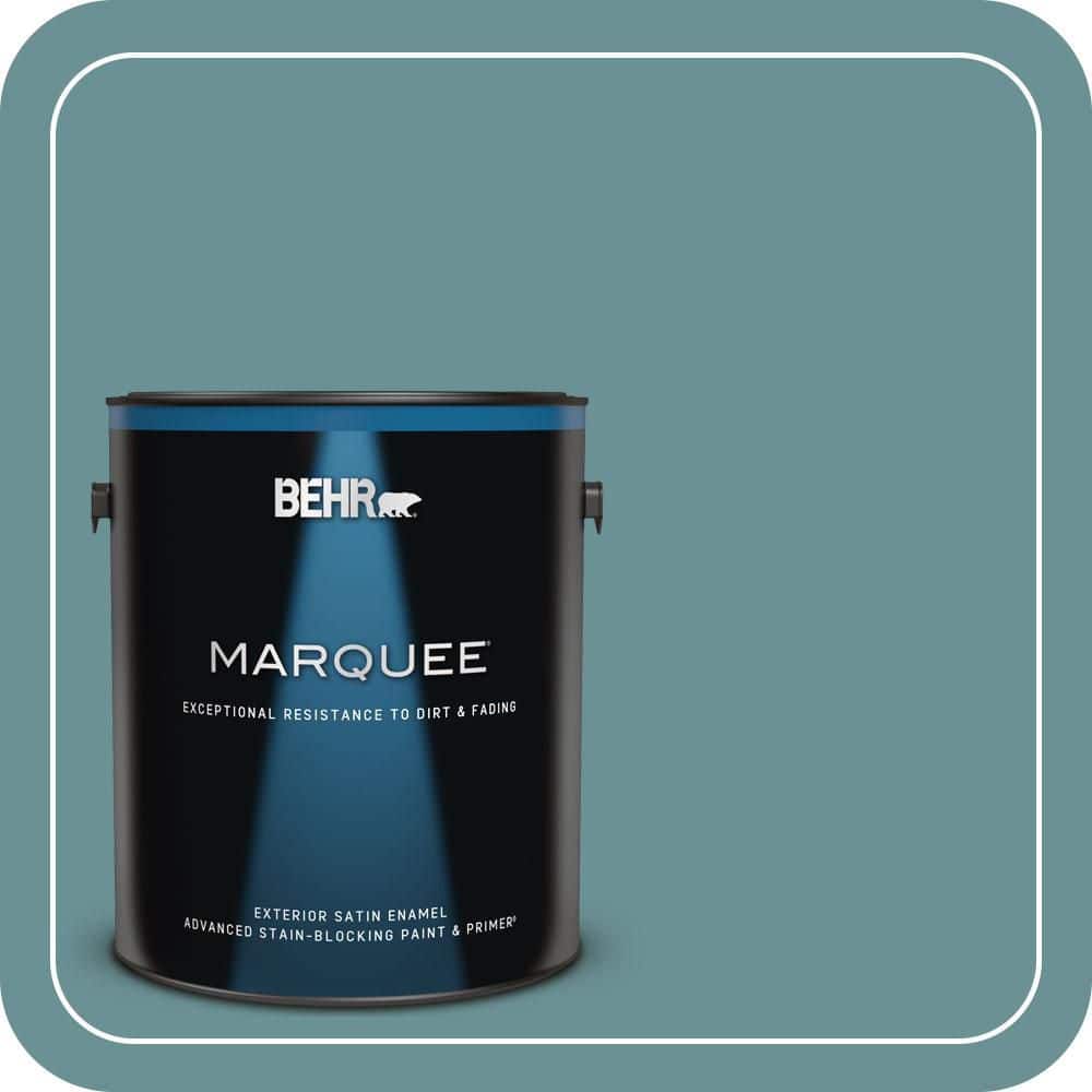 BEHR MARQUEE 1 gal. #T15-16 Blue Clay Satin Enamel Exterior Paint & Primer
