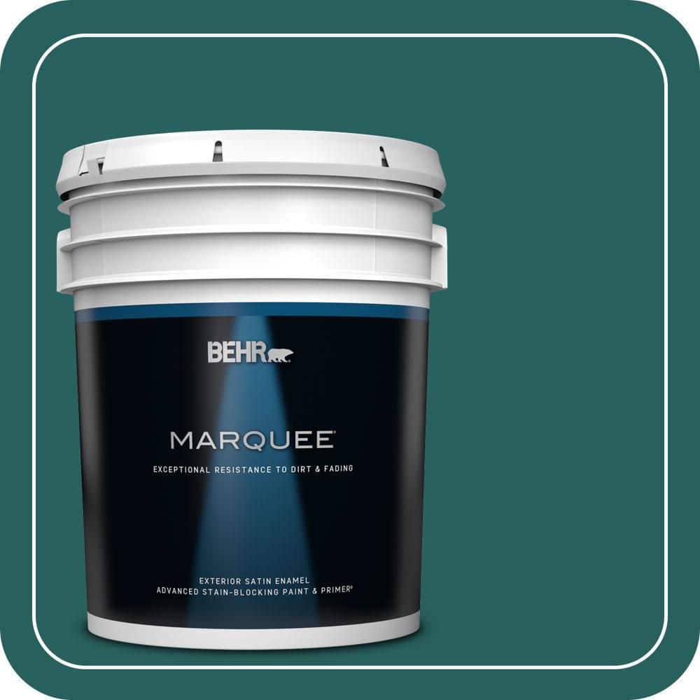 BEHR MARQUEE 5 gal. #MQ6-05 Verdant Forest Satin Enamel Exterior Paint & Primer