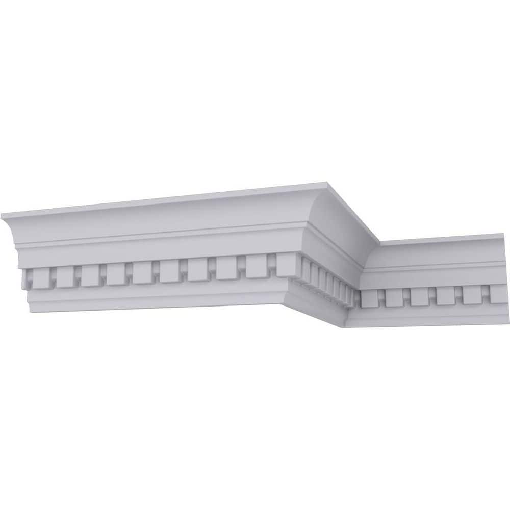 Ekena Millwork 2 in. x 3 in. x 94-1/2 in. Polyurethane Dentil Crown Moulding (1)