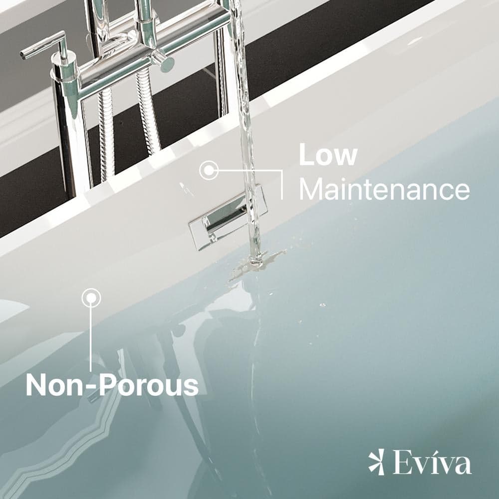Eviva Aries Acrylic Flatbottom Non-Whirlpool Bathtub (2)