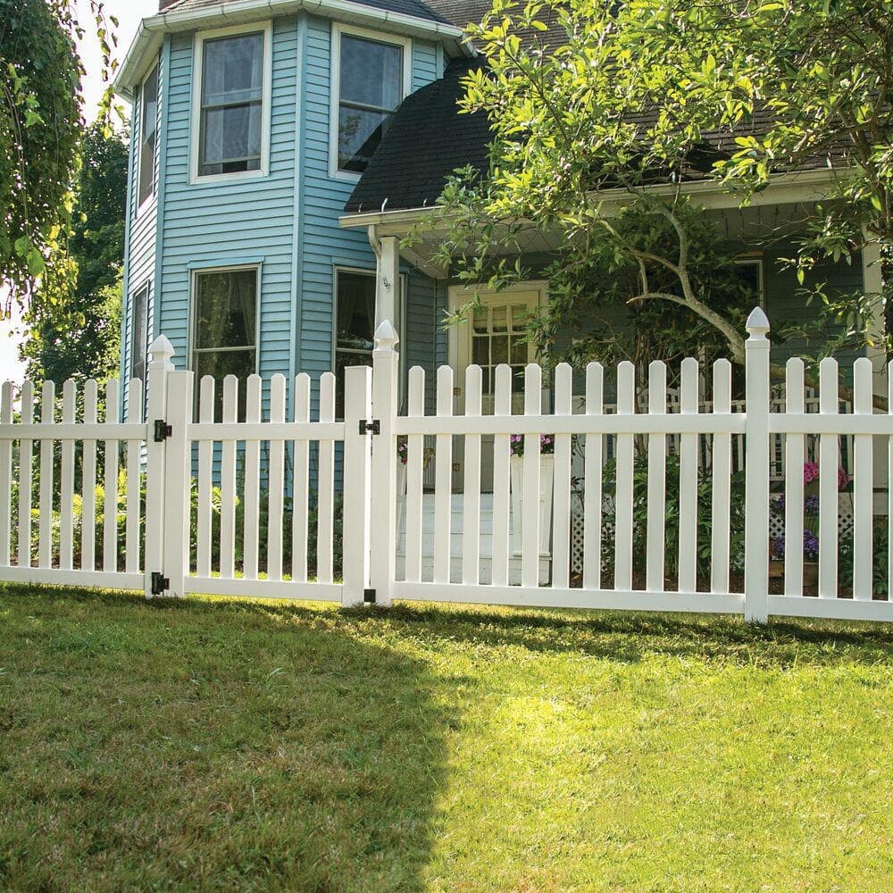 Barrette Outdoor Living Seneca Straight 4 ft. W x 4 ft. H White Vinyl Un-Assembled Fence Gate (3)