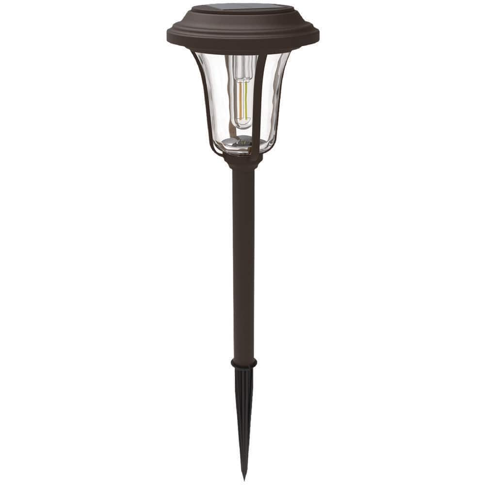Hampton Bay Rosemont Bronze Solar LED 40 Lumen Weather Resistant Path Light (3)