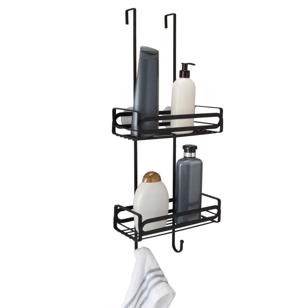 m MODA at home enterprises ltd. Granton 25.8 in. x 10.6 in. Over-the-Door Shower Caddy in Black (2)