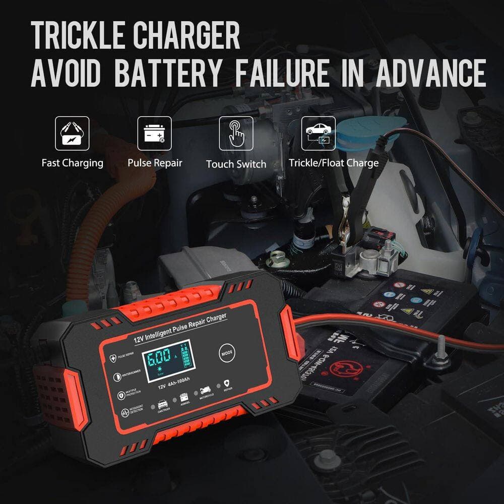 Unbranded 12V Trickle Charger Maintainer 6A with LCD Display, Temp Compensation, Desulfator for Car, Truck, Motorcycle, Marine (3)