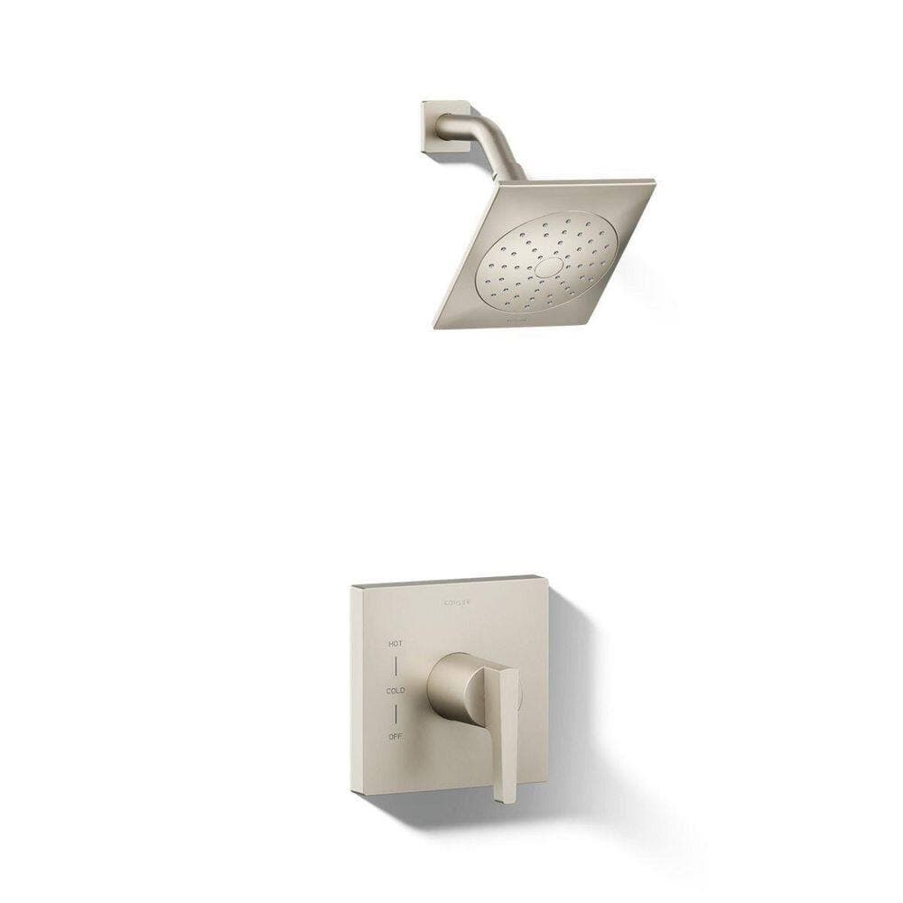 KOHLER Honesty 1-Handle Wall Mount Shower Trim in Vibrant Brushed Nickel (Valve Not Included) (1)