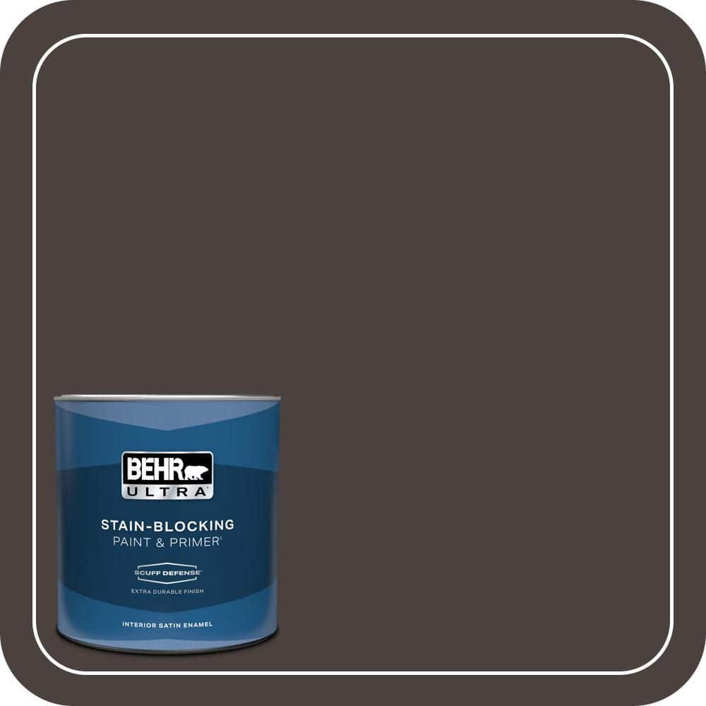 BEHR ULTRA 1 qt. #PPU5-20 Sweet Molasses Extra Durable Satin Enamel Interior Paint & Primer