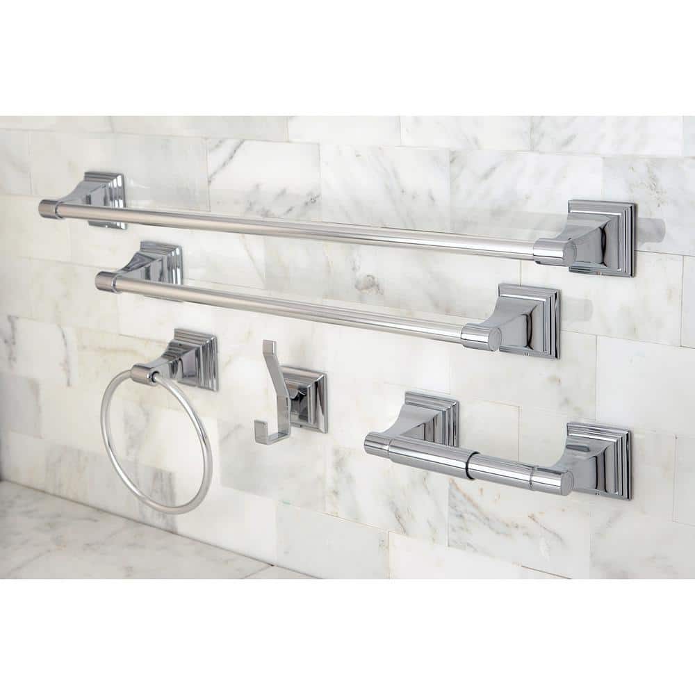 Kingston Brass Monarch 5-Piece Bathroom Accessory Set in Chrome (2)