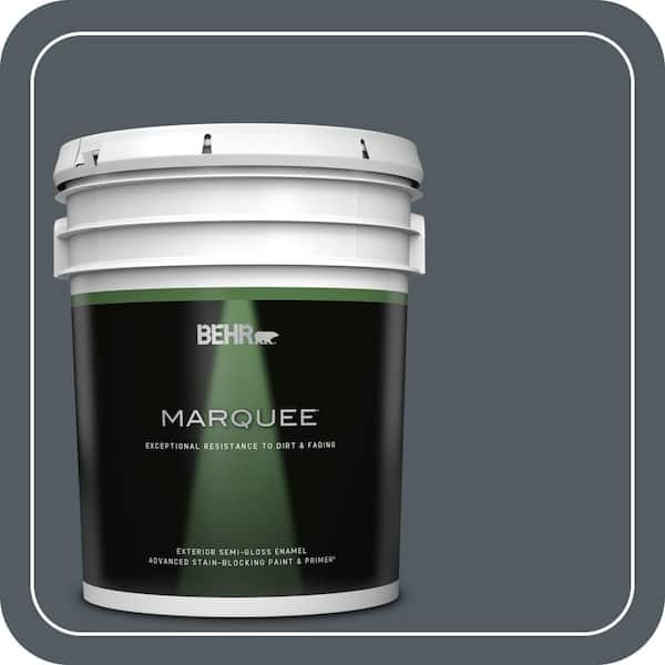 BEHR MARQUEE 5 gal. #PPU25-21 City Rain Semi-Gloss Enamel Exterior Paint & Primer (2)