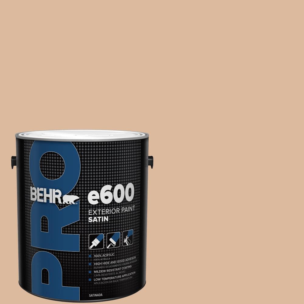 BEHR PRO 1 gal. #PPU3-09 Pumpkin Cream Satin Exterior Paint
