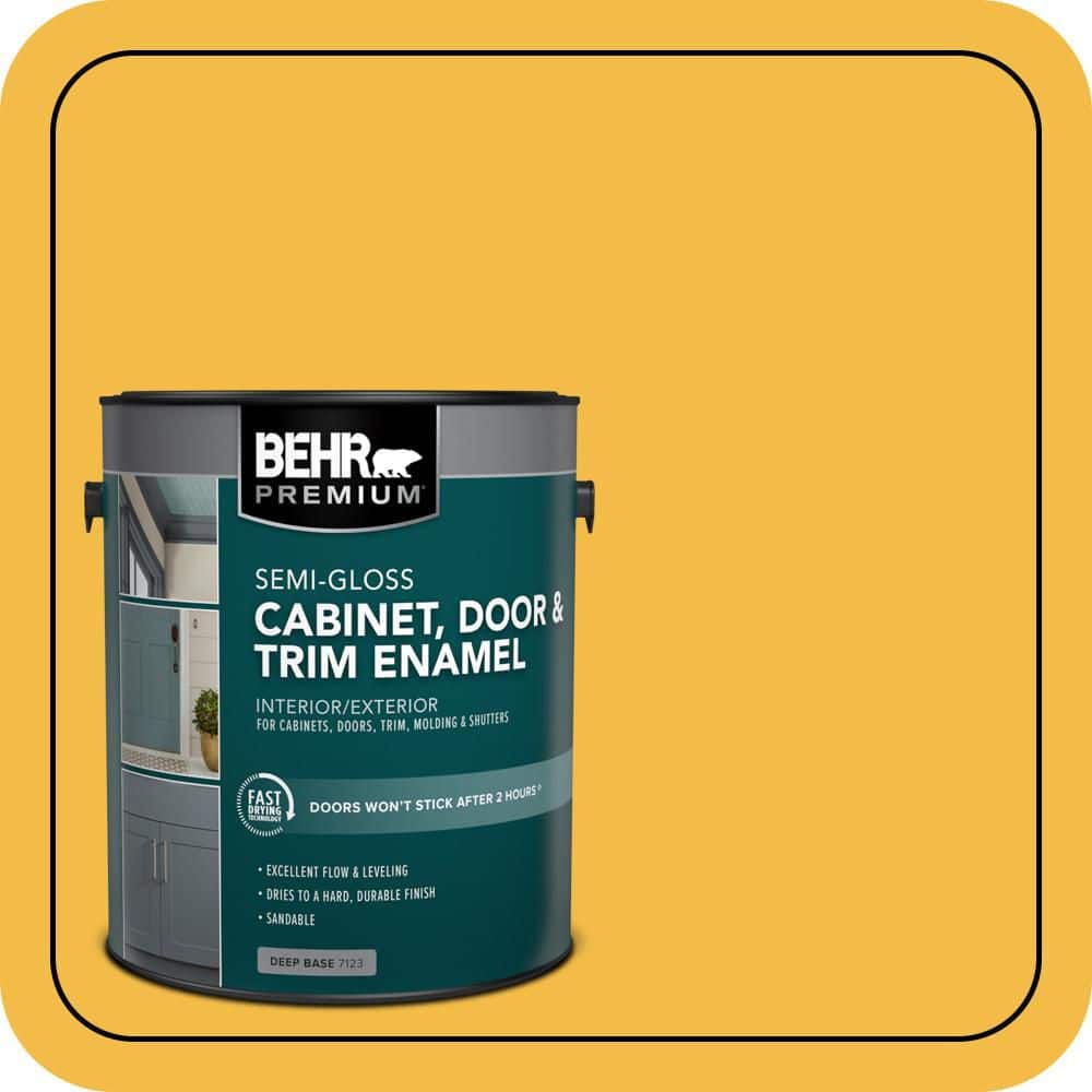 BEHR PREMIUM 1 gal. #P280-6 Bling Bling Semi-Gloss Enamel Interior/Exterior Cabinet, Door & Trim Paint
