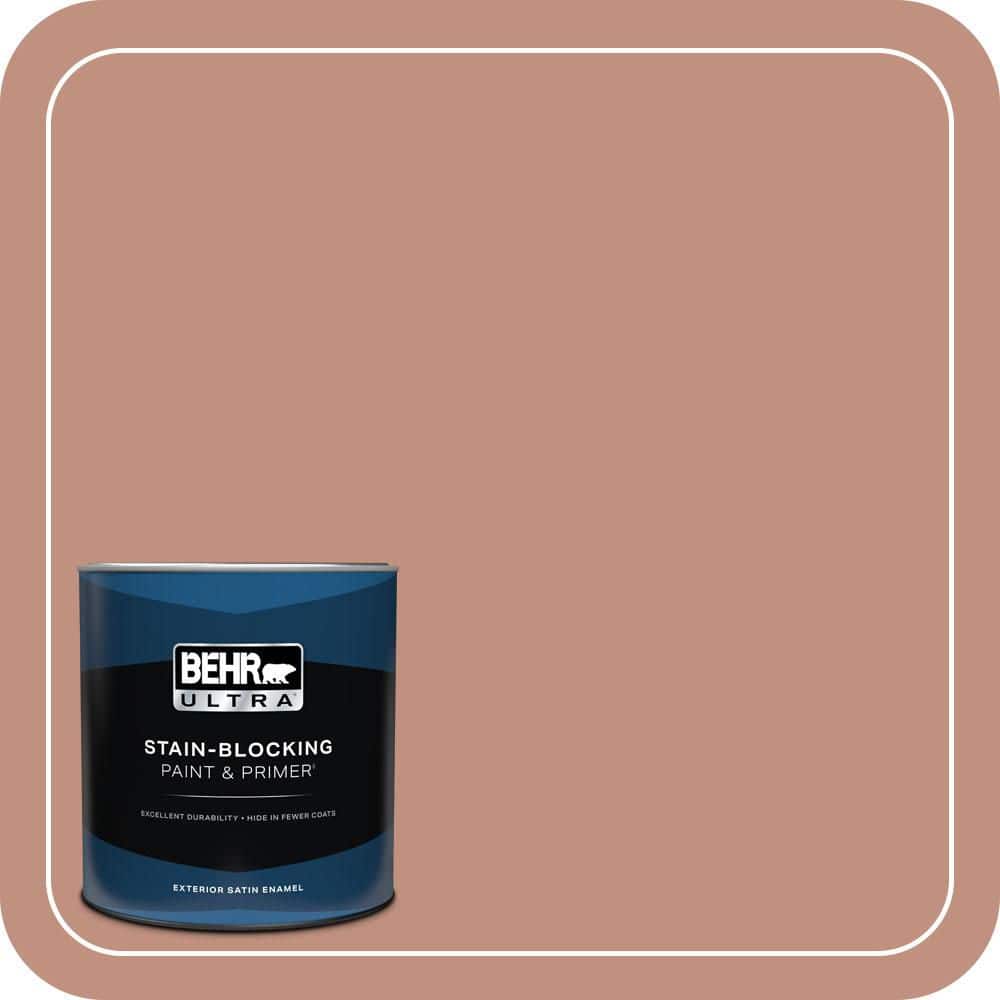 BEHR ULTRA 1 qt. #MQ1-51 Mesa Peach Satin Enamel Exterior Paint & Primer