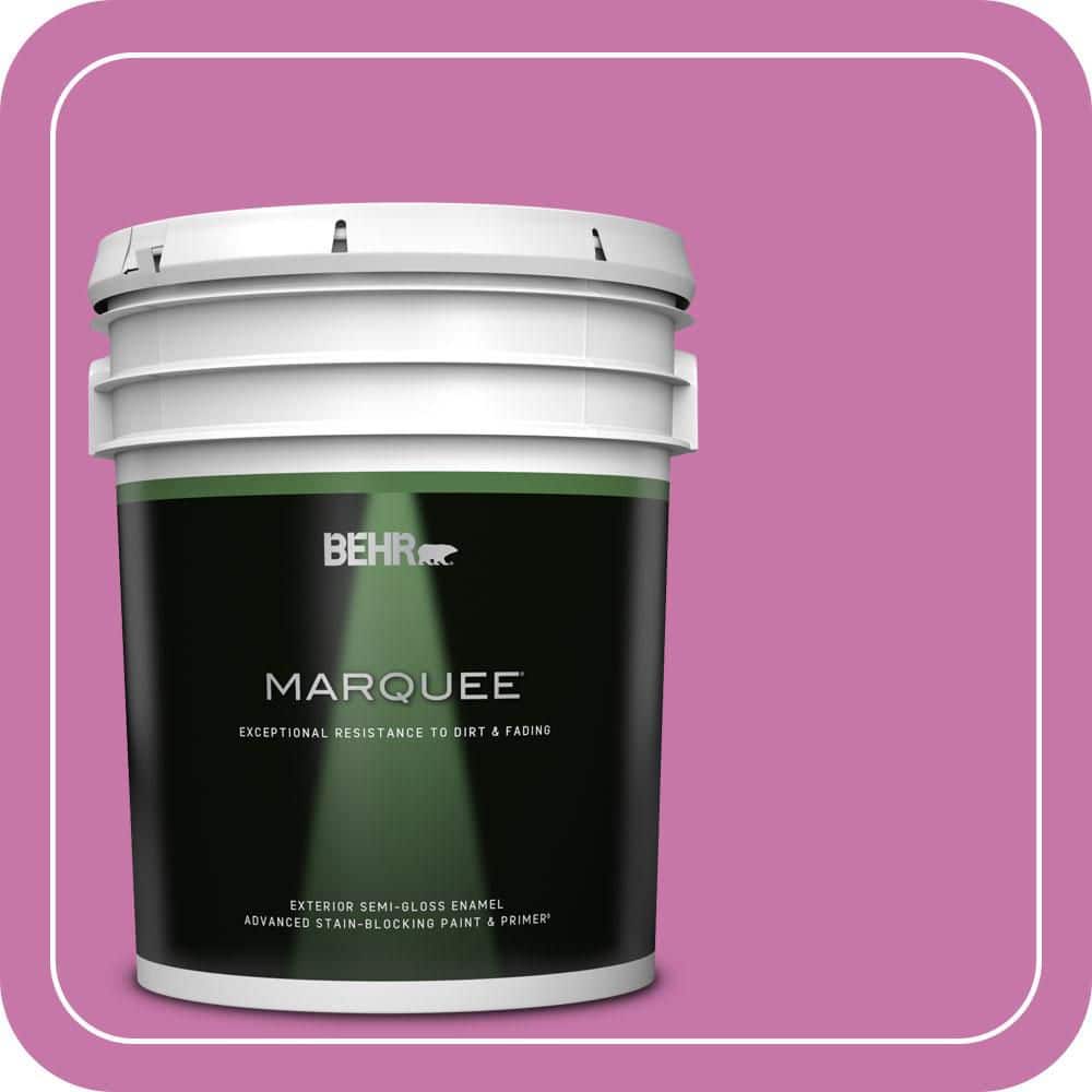 BEHR MARQUEE 5 gal. #680B-5 Strawberry Freeze Semi-Gloss Enamel Exterior Paint & Primer
