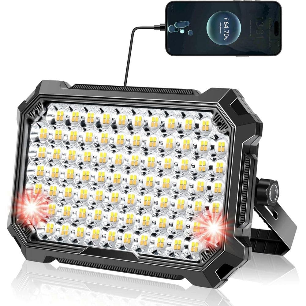 BeamBox 5 Volt 10000 Lumen LED Rechargeable Work Light with 12000mAh Power Bank, 4 Modes, IP65 Magnetic Flood Light (2)