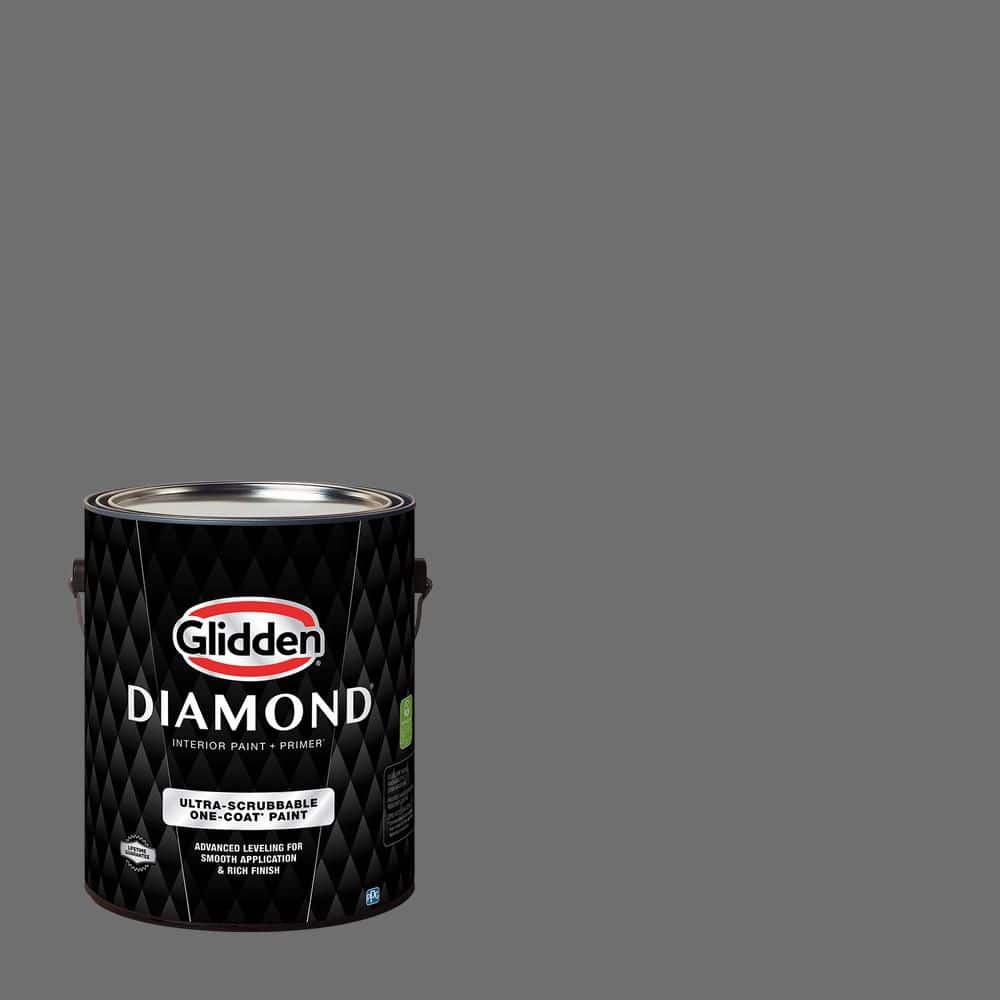 Glidden Diamond 1 gal. PPG0996-6 Slate Mine Flat Interior Paint with Primer (1)