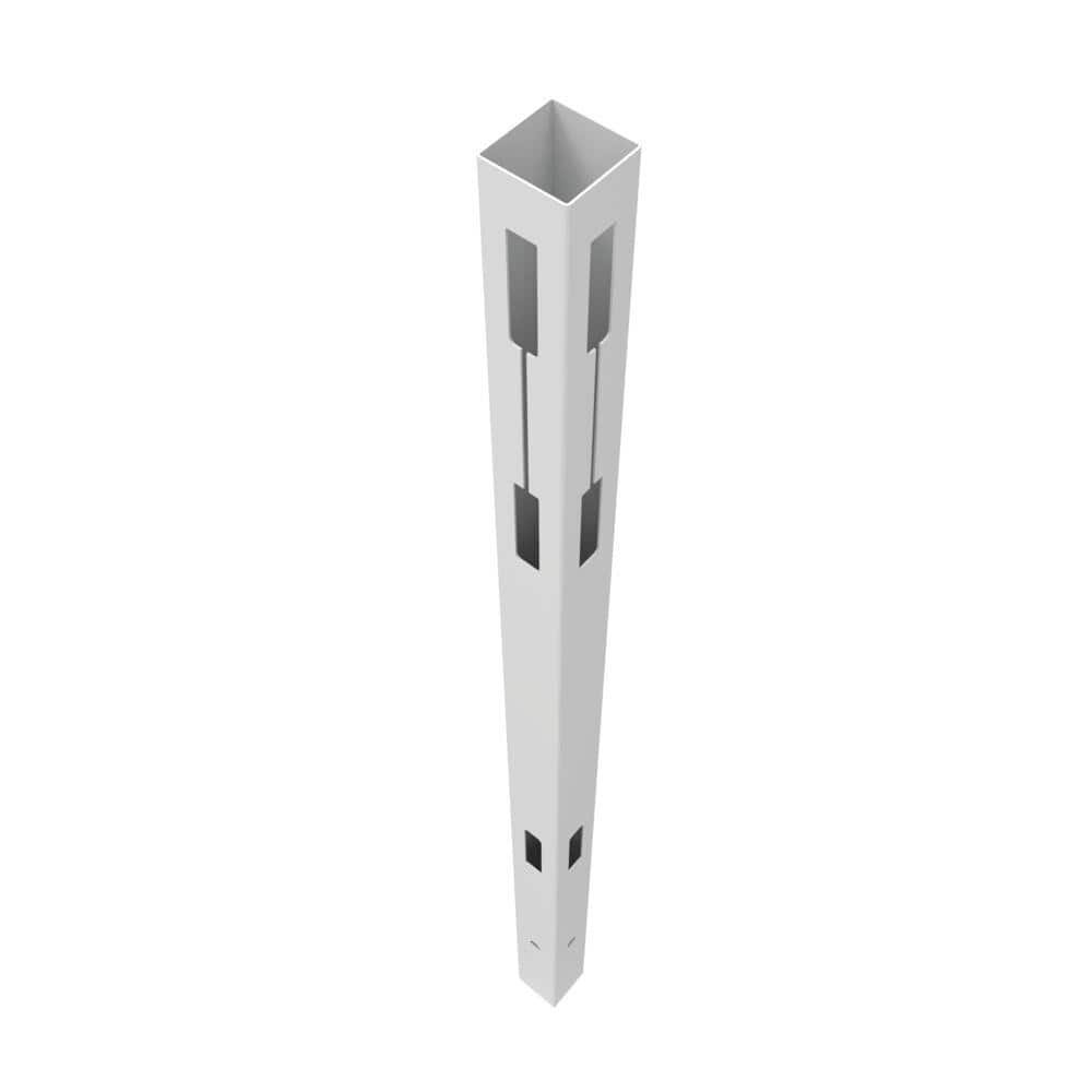 Barrette Outdoor Living Horizontal Fence Boardwalk DSP 5 in. x 5 in. x 108 in. Vinyl Corner Post in White (1)