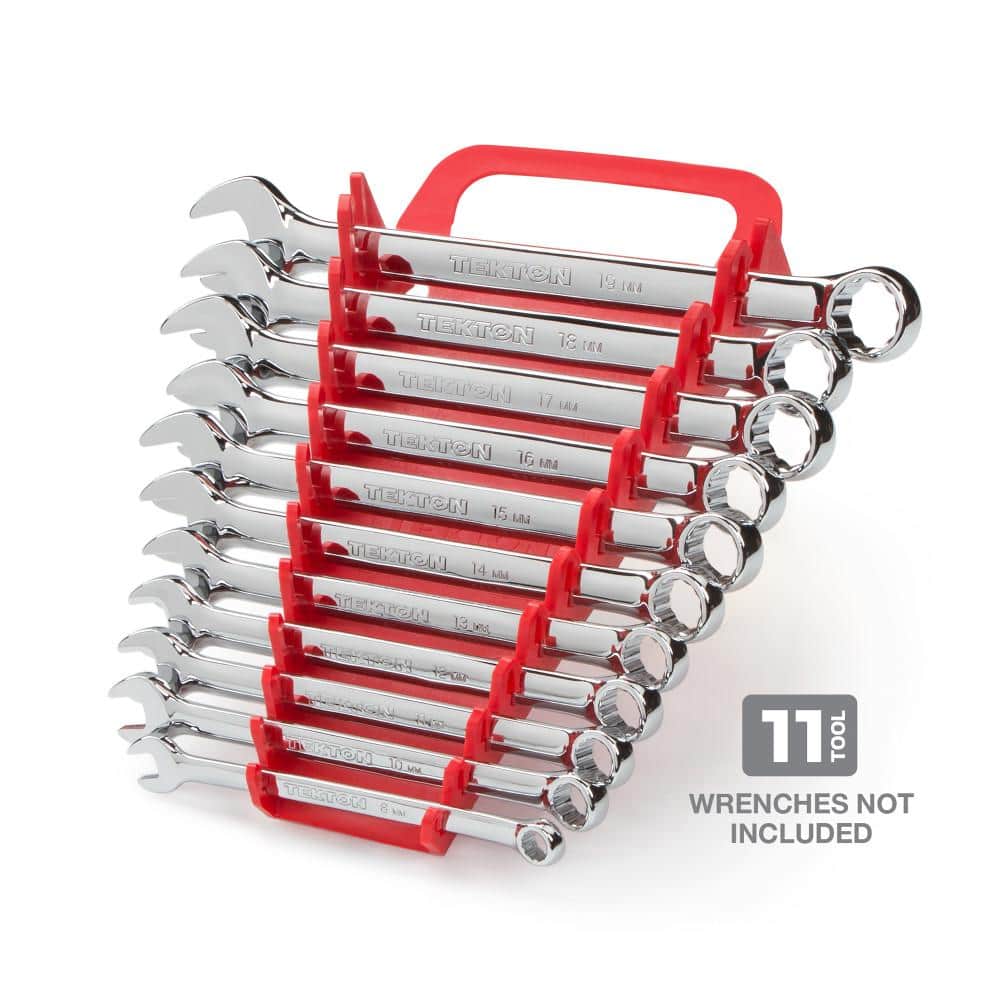 TEKTON 5.75 in. 11-Tool Store-and-Go Wrench Rack Keeper in Red (2)